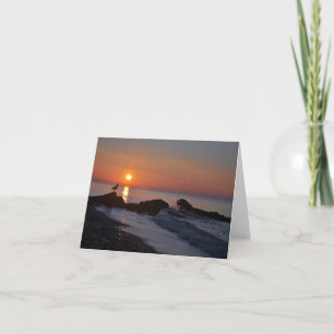 Soluppgång på udden tomma Notecard Kort