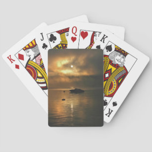 Soluppgång på uppspelningskorten Sjö Casinokort