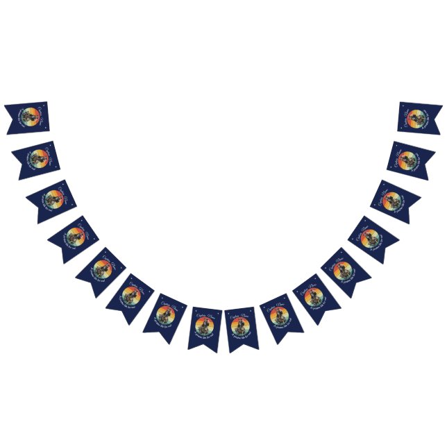 Soluppgång Rum Skeleton Party Pirat Vimplar (Alla)