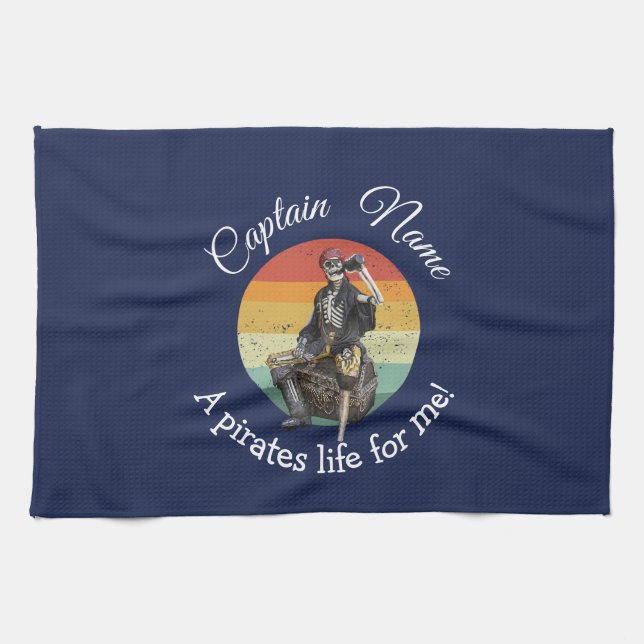 Soluppgång Rum Skeleton Priate Party Kökshandduk (Horisontell)