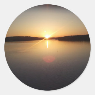 Soluppgång Runt Klistermärke