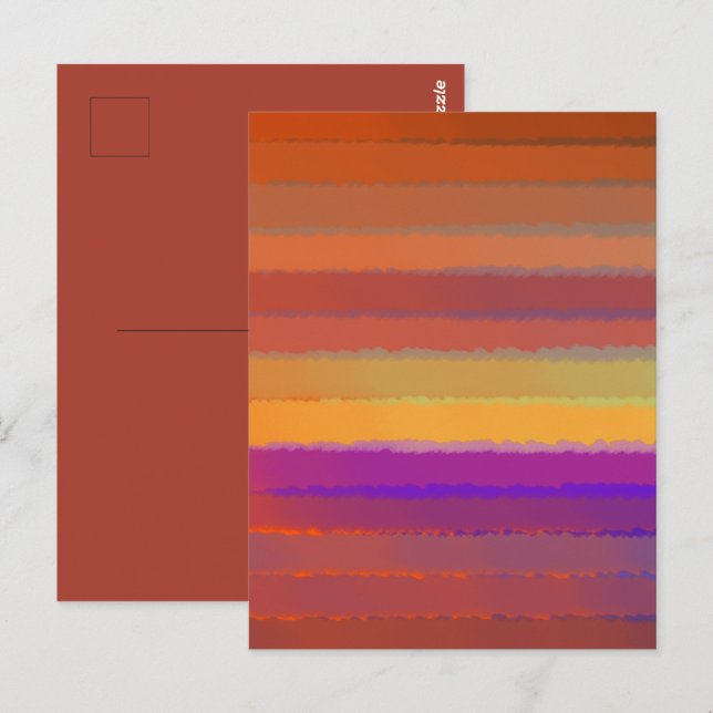 Soluppgång Saltvattenfärgspets i Färg Art Vykort (Fram/baksida)