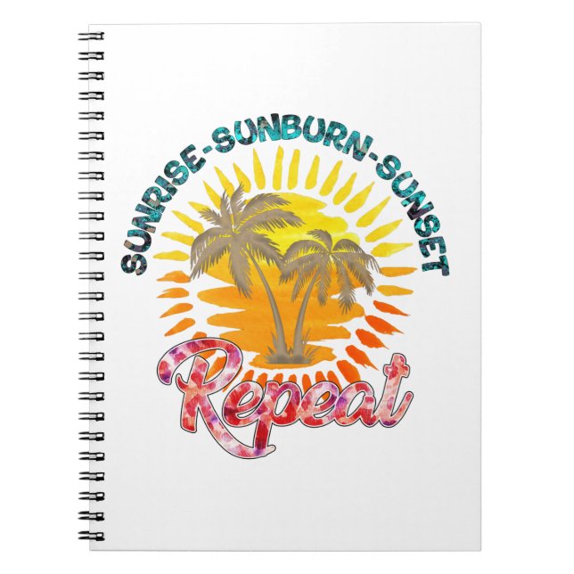 Soluppgång-solbränna-Solnedgång-Repeat | Golden Ha Anteckningsbok (Framsidan)