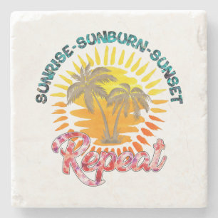 Soluppgång-solbränna-Solnedgång-Repeat Golden Ha Stenunderlägg