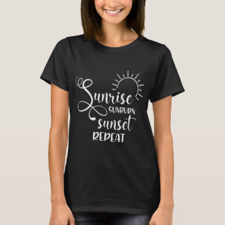 Soluppgång Solbränna Solnedgång Upprepa Sommar Str T Shirt