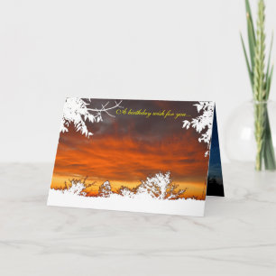 Soluppgång/solnedgång - en födelsedagseftergift fö kort
