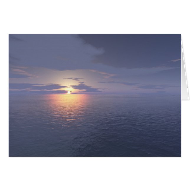 Soluppgång/solnedgång Hälsningskort (Framsidan Horizontal)