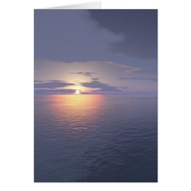 Soluppgång/solnedgång Hälsningskort (Framsidan)
