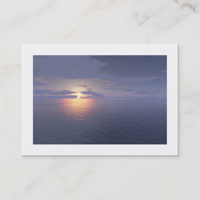 Soluppgång/solnedgång (kanter) visitkort (Framsida)