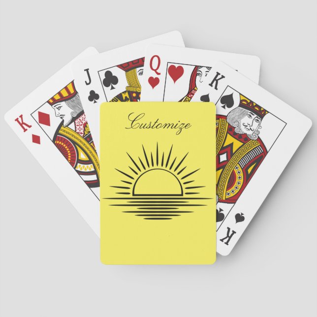 Soluppgång/solnedgång Reflektion thunder_Cove Casinokort (Baksidan)