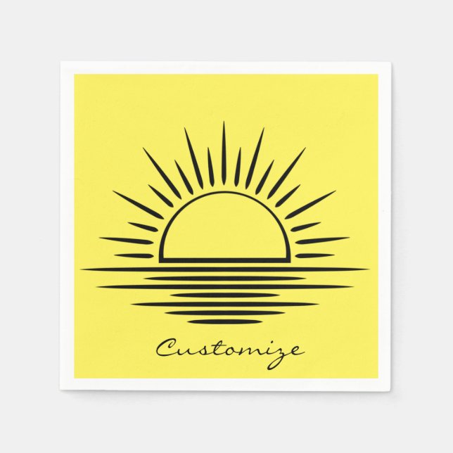 Soluppgång/solnedgång Reflektion thunder_Cove Pappersservett (Framsidan)