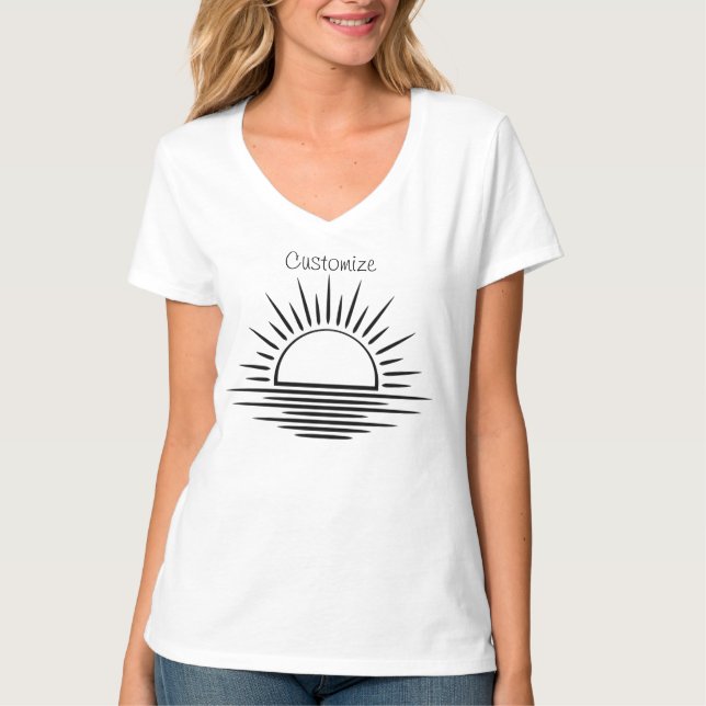 Soluppgång/solnedgång Reflektion thunder_Cove T Shirt (Framsida)