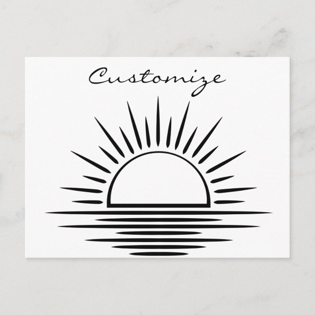 Soluppgång/solnedgång Reflektion thunder_Cove Vykort (Framsida)