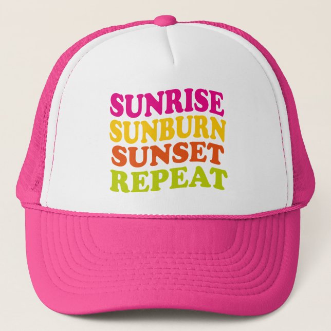 Soluppgång Solnedgång Solbränna Upprepa Färgrik So Keps (Framsida)