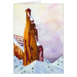 Soluppgång som jagar dimma hälsningskort