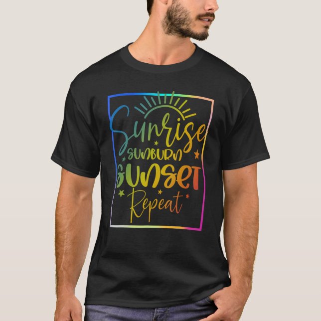 Soluppgång Sunburn Sunset Repea for Women Sommarre T Shirt (Framsida)