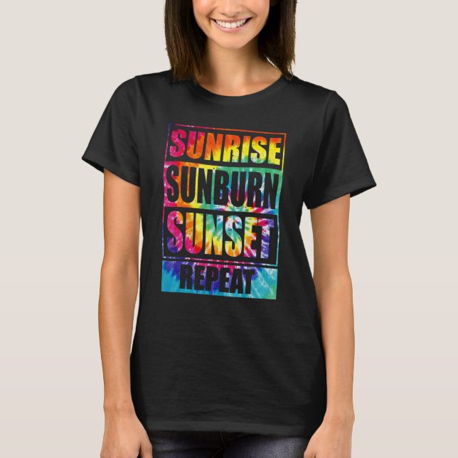 Soluppgång Sunburn Sunset Repea Summer Vibes Tie D T Shirt (Framsida)