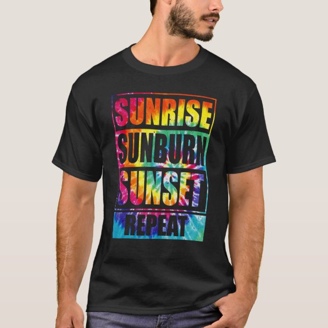 Soluppgång Sunburn Sunset Repea Summer Vibes Tie D T Shirt (Framsida)