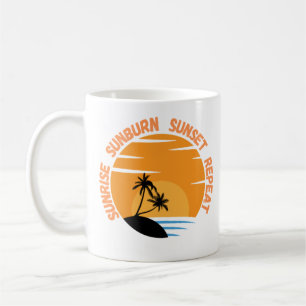 Soluppgång Sunburn Sunset Repeat Kaffemugg