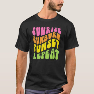 Soluppgång Sunburn Sunset Repeat Retro Summer Grap T Shirt