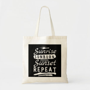Soluppgång Sunburn Sunset Repeat Summer Beach Tygkasse