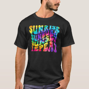 Soluppgång Sunburn Sunset Repeat Tie Dye Hej Somma T Shirt