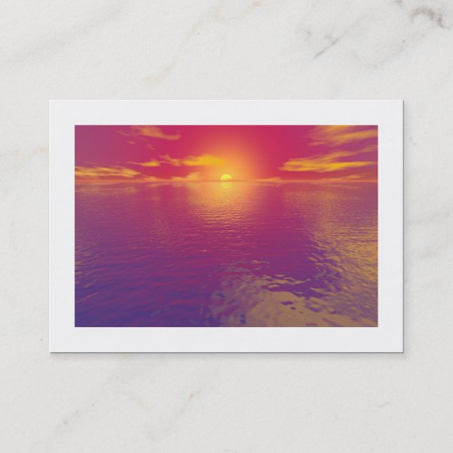 Soluppgång Sunset (gränsad) Visitkort (Framsida)