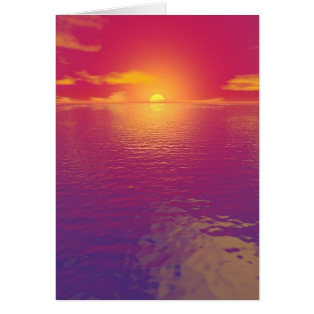 Soluppgång Sunset Hälsningskort (Framsidan)