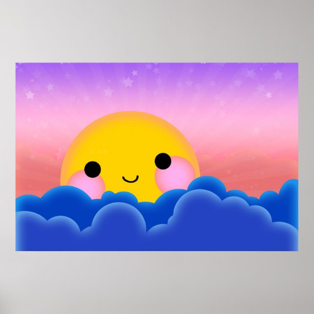 Soluppgång Sunset Poster (Framsidan)