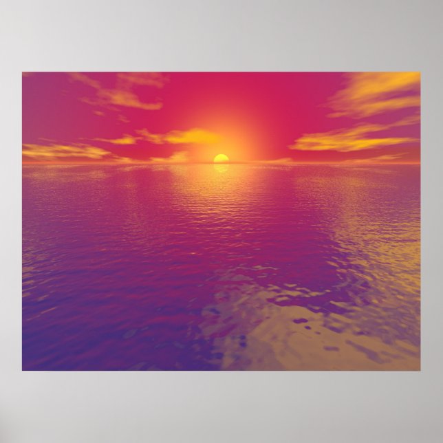 Soluppgång Sunset Poster (Framsidan)