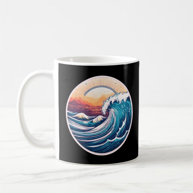 Soluppgång Surfa Kaffemugg (Vänster)