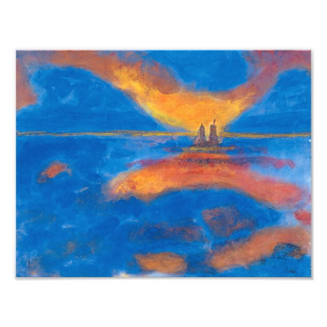 Soluppgång till havs | Emil Nolde | Fototryck (Framsidan)