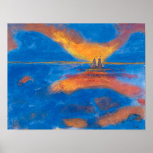 Soluppgång till havs   Emil Nolde   Poster