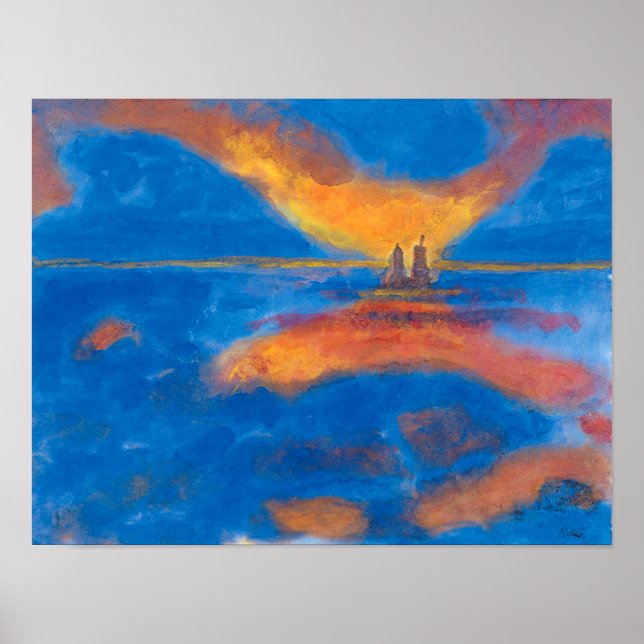 Soluppgång till havs | Emil Nolde | Poster (Framsidan)