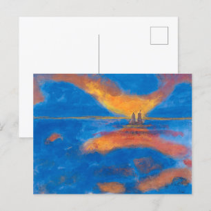 Soluppgång till havs Emil Nolde Vykort
