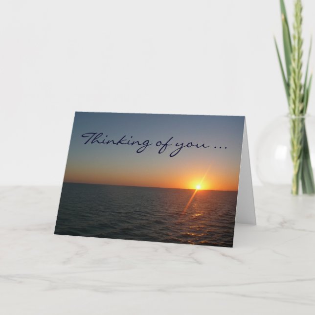 Soluppgång till havs "Thinking of You"-kort Kort (Framsida)