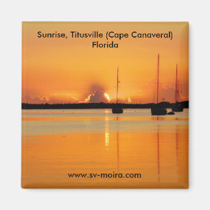 Soluppgång Titusville (Cape Canaveral) Florida Magnet