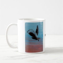 Soluppgång Uggla målar "det är en käpp"! Kaffemugg