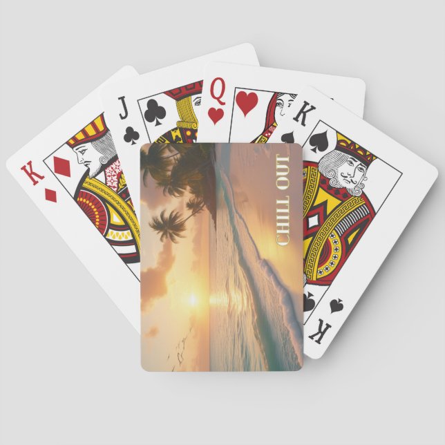 Soluppgång - var försiktig med Kusten Casinokort (Baksidan)