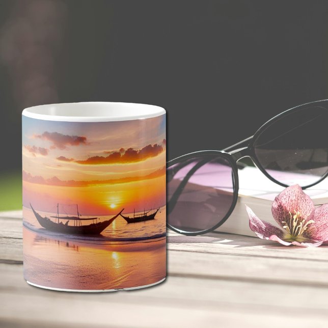 Soluppgång vid Al Wakrah Beach - Qatar Kaffemugg (Skapare uppladdad)