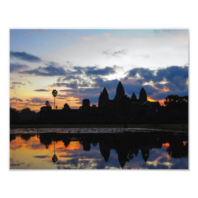 Soluppgång vid Angkor Wat, Kambodja - fotoutskrift Fototryck (Framsidan)