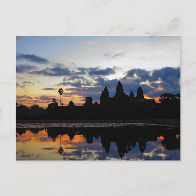 Soluppgång vid Angkor Wat, Kambodja - vykort (Framsida)
