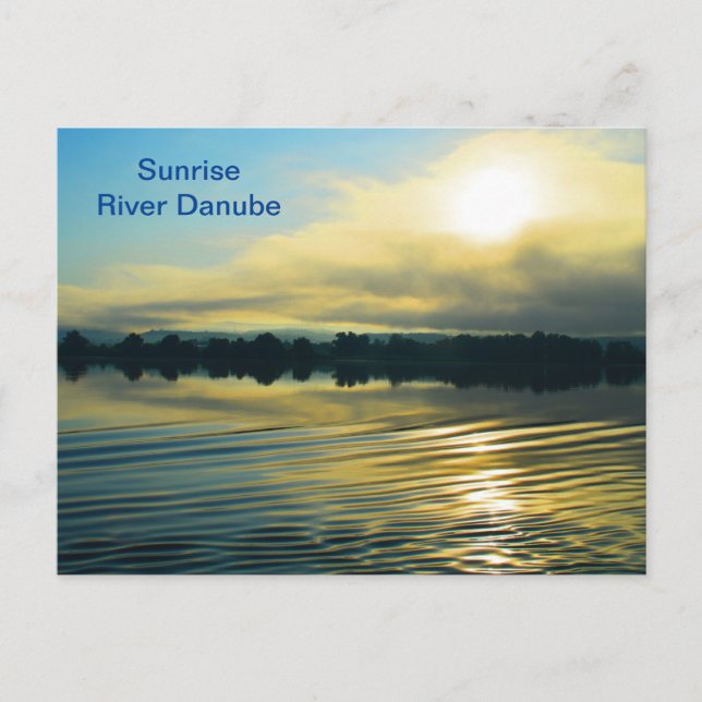 Soluppgång vid Donau Vykort (Framsida)