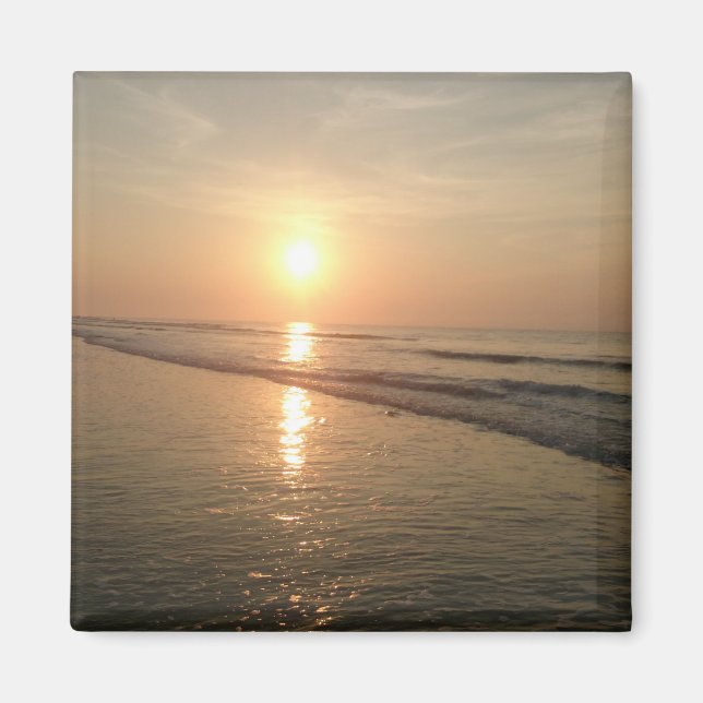 Soluppgång vid Folly Beach Magnet (Framsidan)