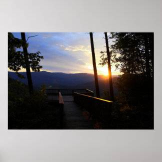 Soluppgång vid Fort Mountain State Park, GA Poster