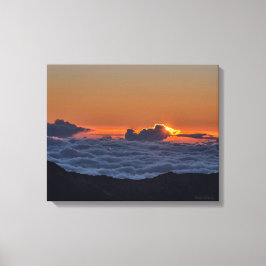 Soluppgång vid Haleakala-fotografi på inslagna can Canvastryck