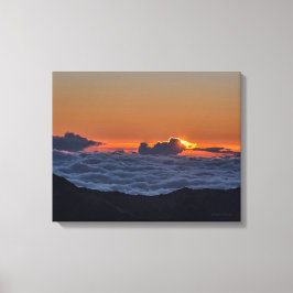 Soluppgång vid Haleakala-fotografi på inslagna can Canvastryck