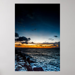 Soluppgång vid Jetty Park, Fort Pierce, Florida Poster