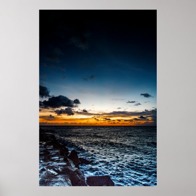 Soluppgång vid Jetty Park, Fort Pierce, Florida Poster (Framsidan)
