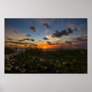 Soluppgång vid Jetty Park, Fort Pierce, Florida Poster